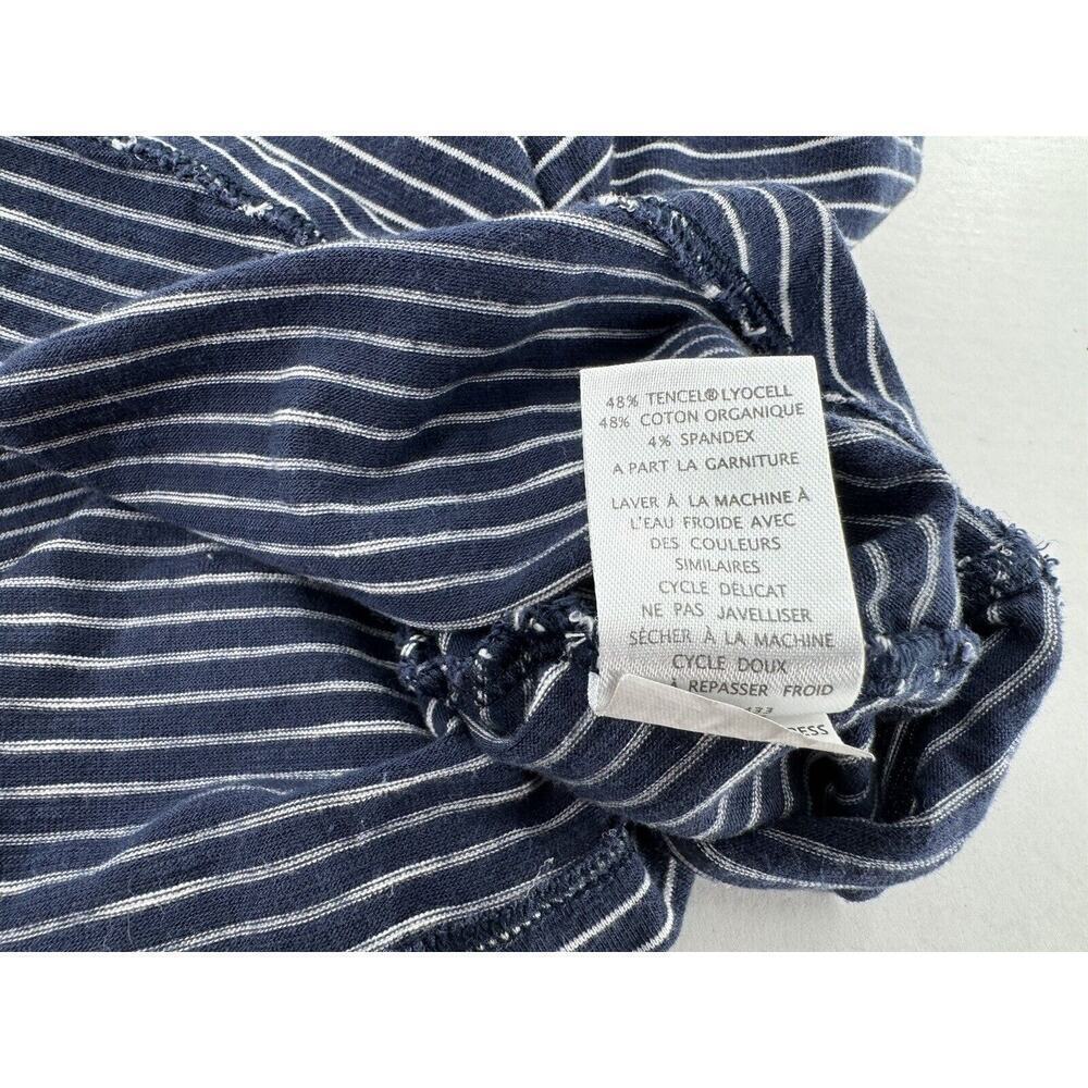 Toad & Co Dress Size Small Organic Cotton Striped V Neck Back Outdoor Casual​​ - Picture 13 of 13